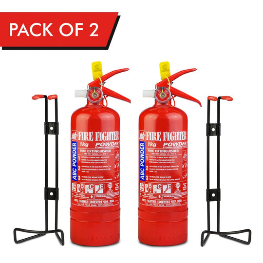 1KG ABC Dry Powder Fire Extinguisher (Pack of 2) - Fire Fighter Industry