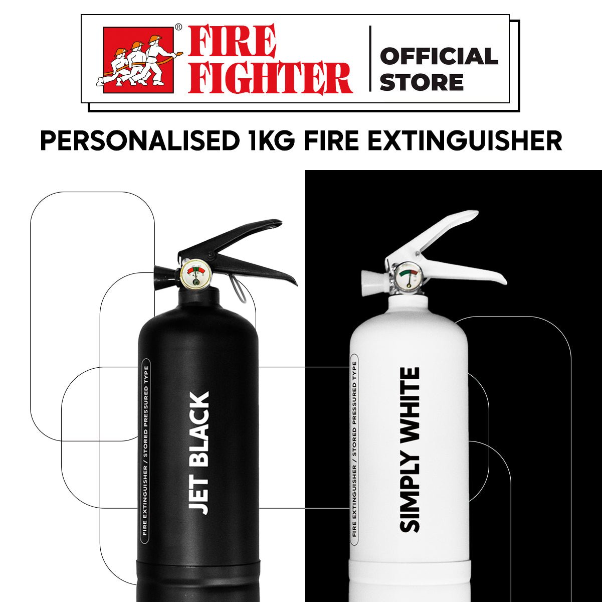 Personalised 1kg Fire Extinguisher - Fire Fighter Industry