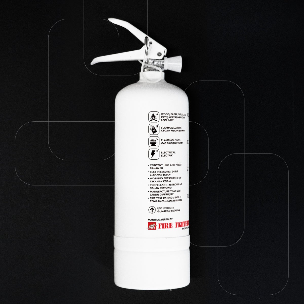 Personalised 1kg Fire Extinguisher - Fire Fighter Industry