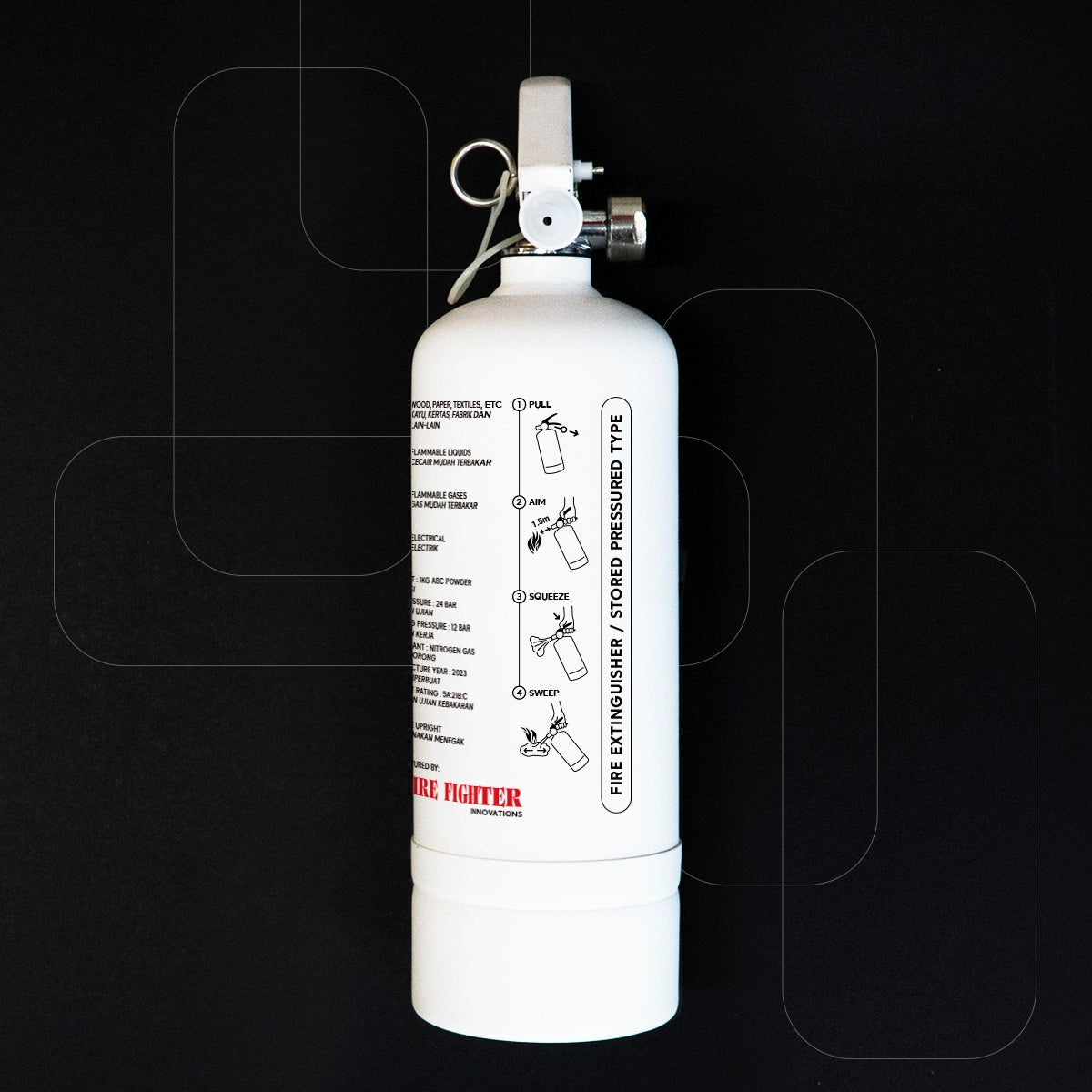 Personalised 1kg Fire Extinguisher - Fire Fighter Industry