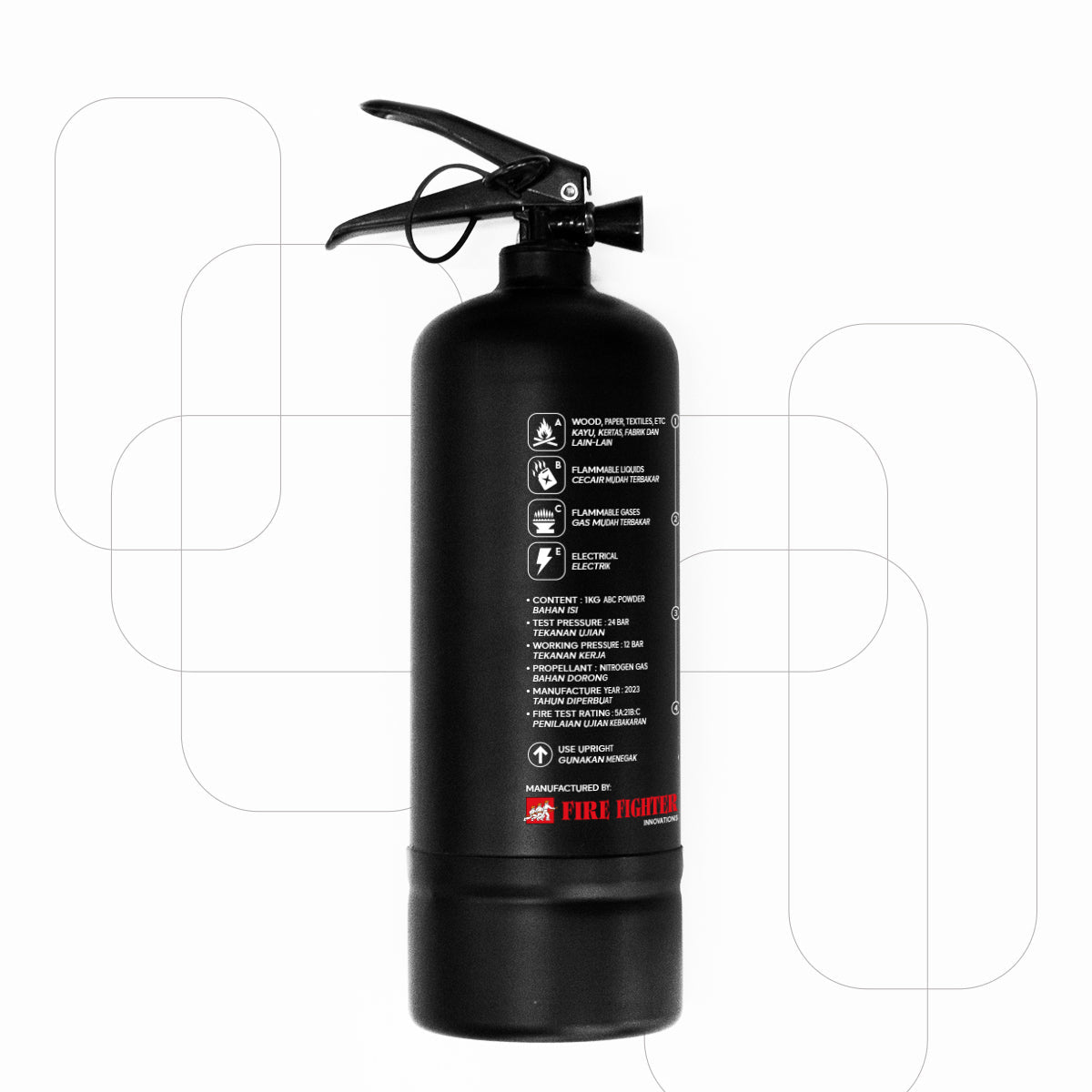 Personalised 1kg Fire Extinguisher - Fire Fighter Industry