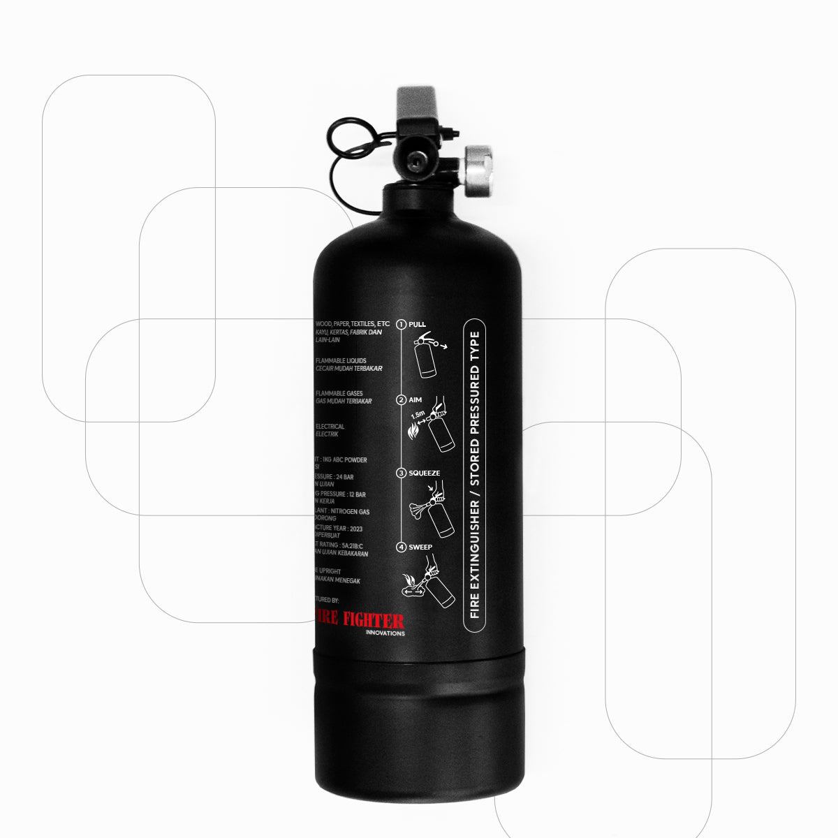 Personalised 1kg Fire Extinguisher - Fire Fighter Industry