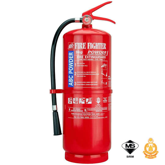 9KG ABC Dry Powder Fire Extinguisher (BOMBA LICENSE INCLUDED) - Fire Fighter Industry