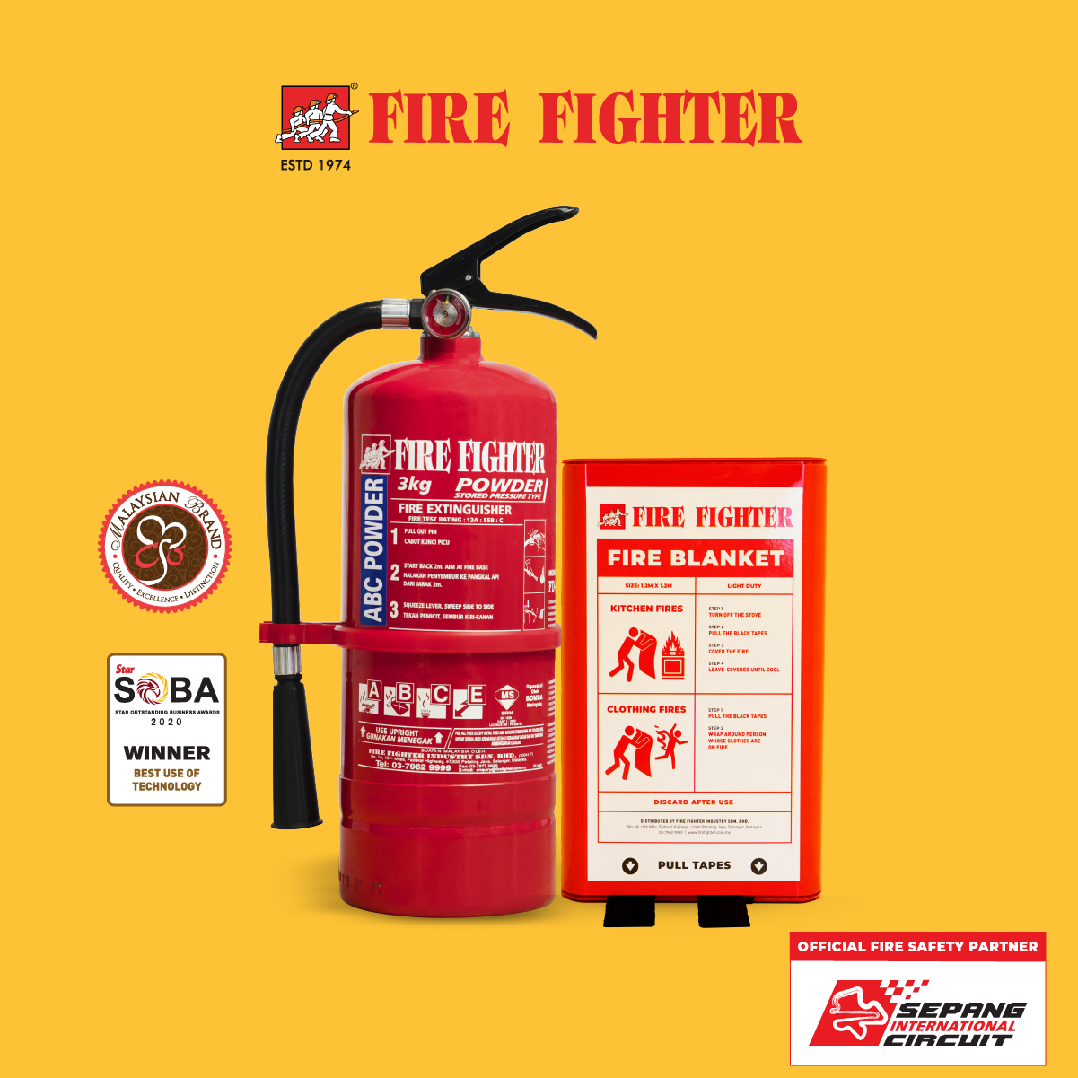 The Dynamic Duo (3kg Fire Extinguisher + Fire Blanket) – Fire Fighter  Industry