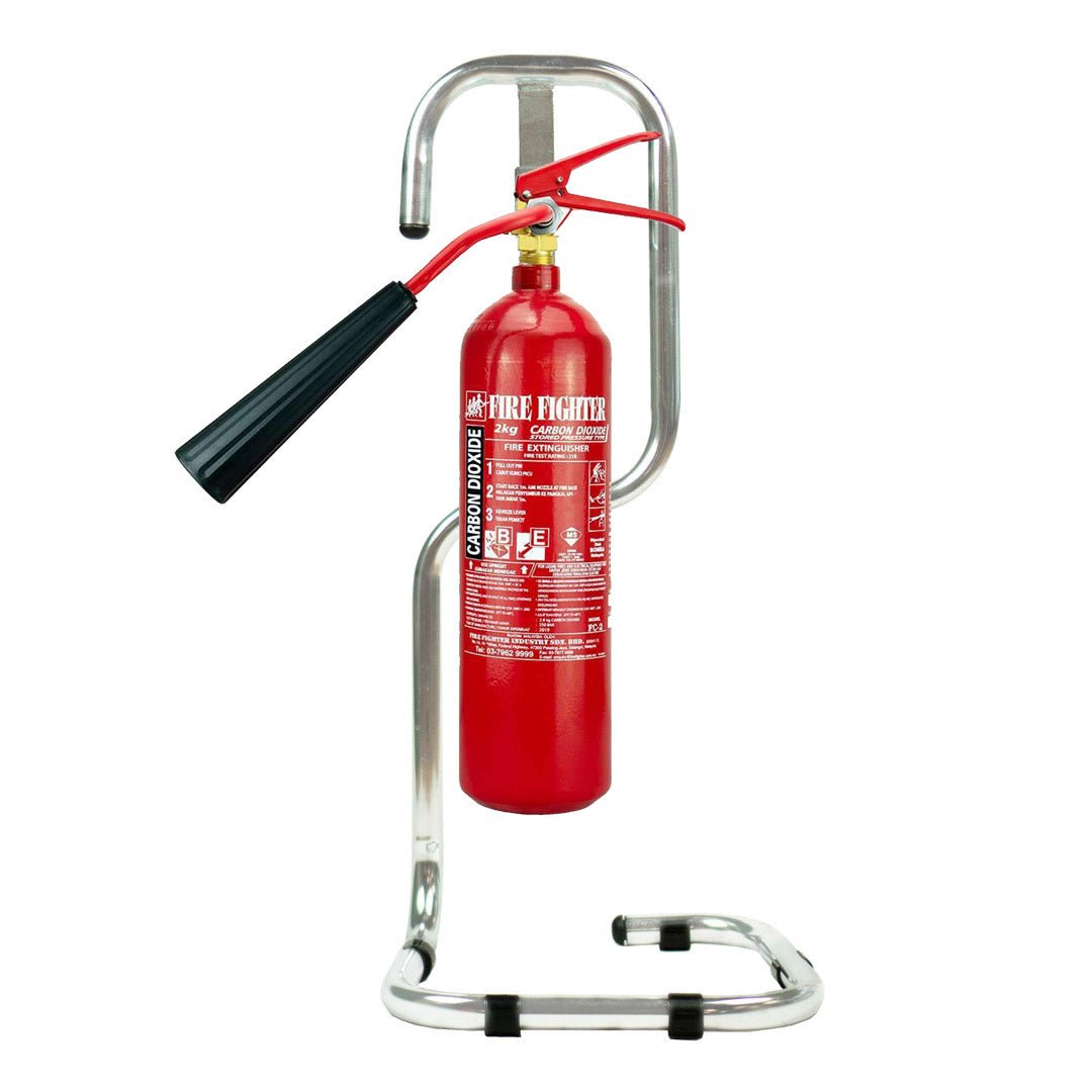 Chrome Fire Extinguisher Stand - Fire Fighter Industry