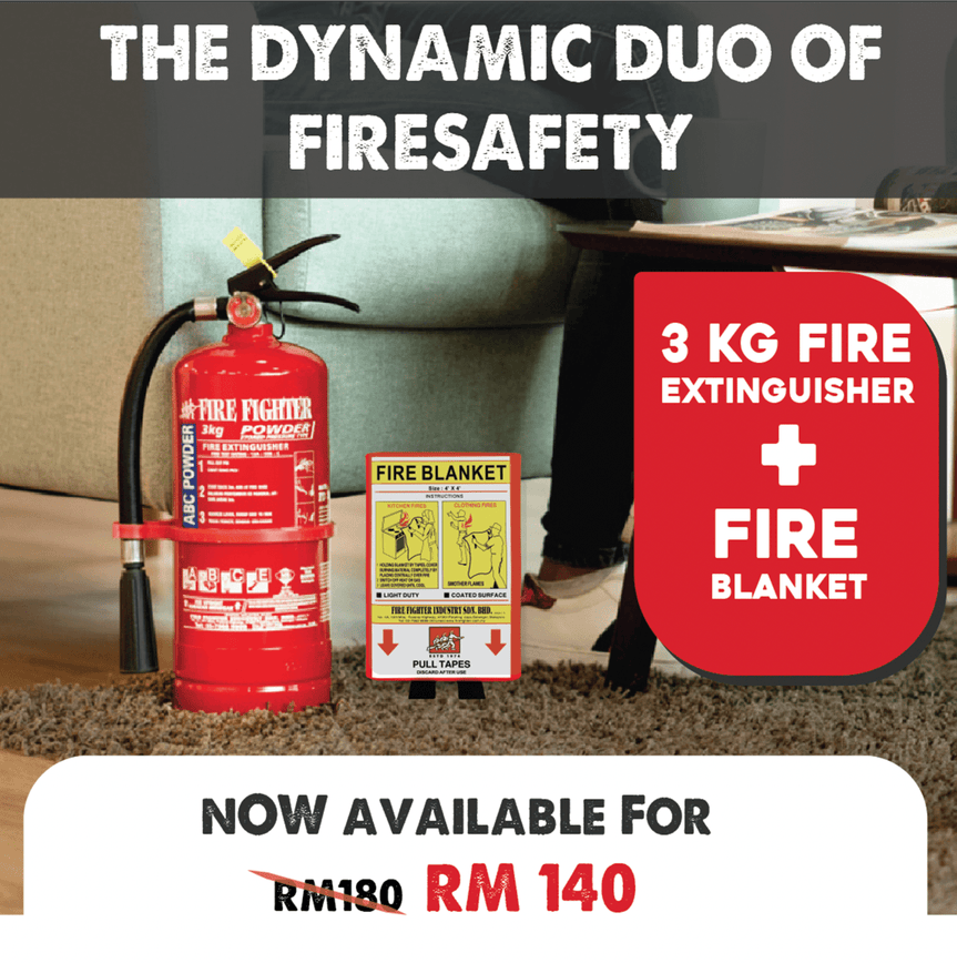 The Dynamic Duo (3kg Fire Extinguisher + Fire Blanket) - Fire Fighter Industry